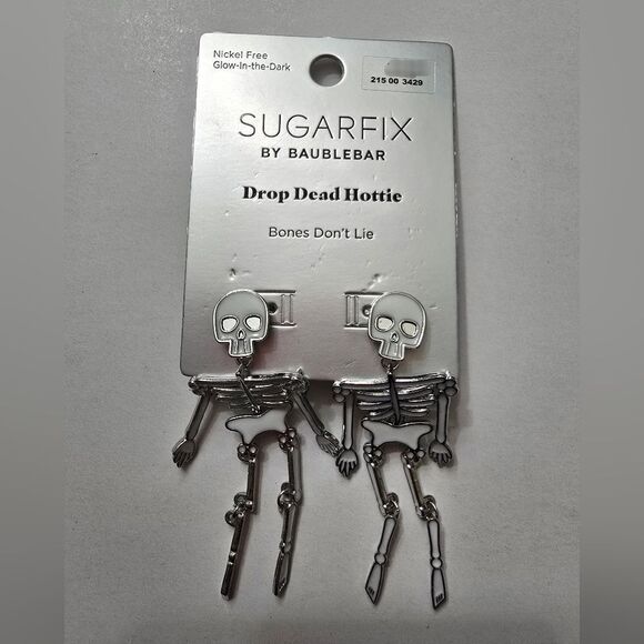 BaubleBar Jewelry - Sugarfix by Baublebar Drop Dead Hottie Halloween Skeleton Glow In Dark Earrings